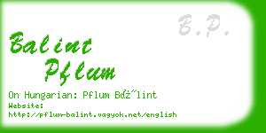 balint pflum business card